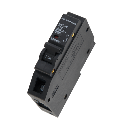 เซอร์กิตเบรกเกอร์ 10 แอมป์ 1 โพล 6KA เซฟ-ที-คัท สมาร์ท รุ่น US สีดำ_1